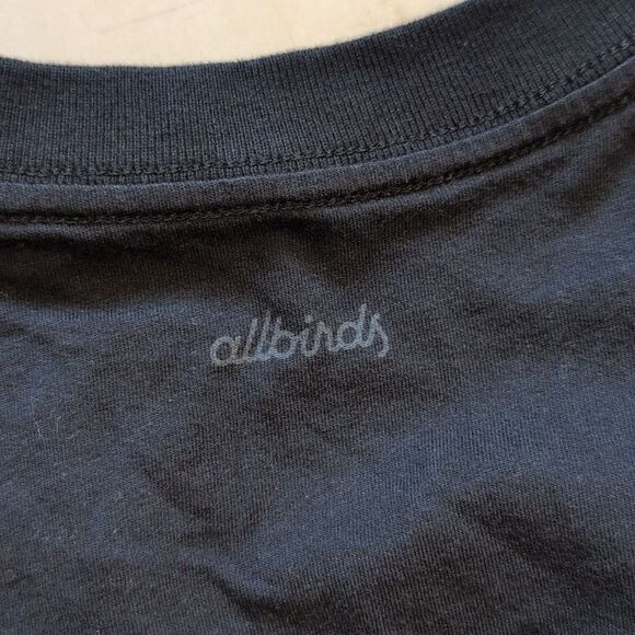 NWT Allbirds Organic Cotton Long Sleeve Tee Natural Black men's Size S - Picture 8 of 10